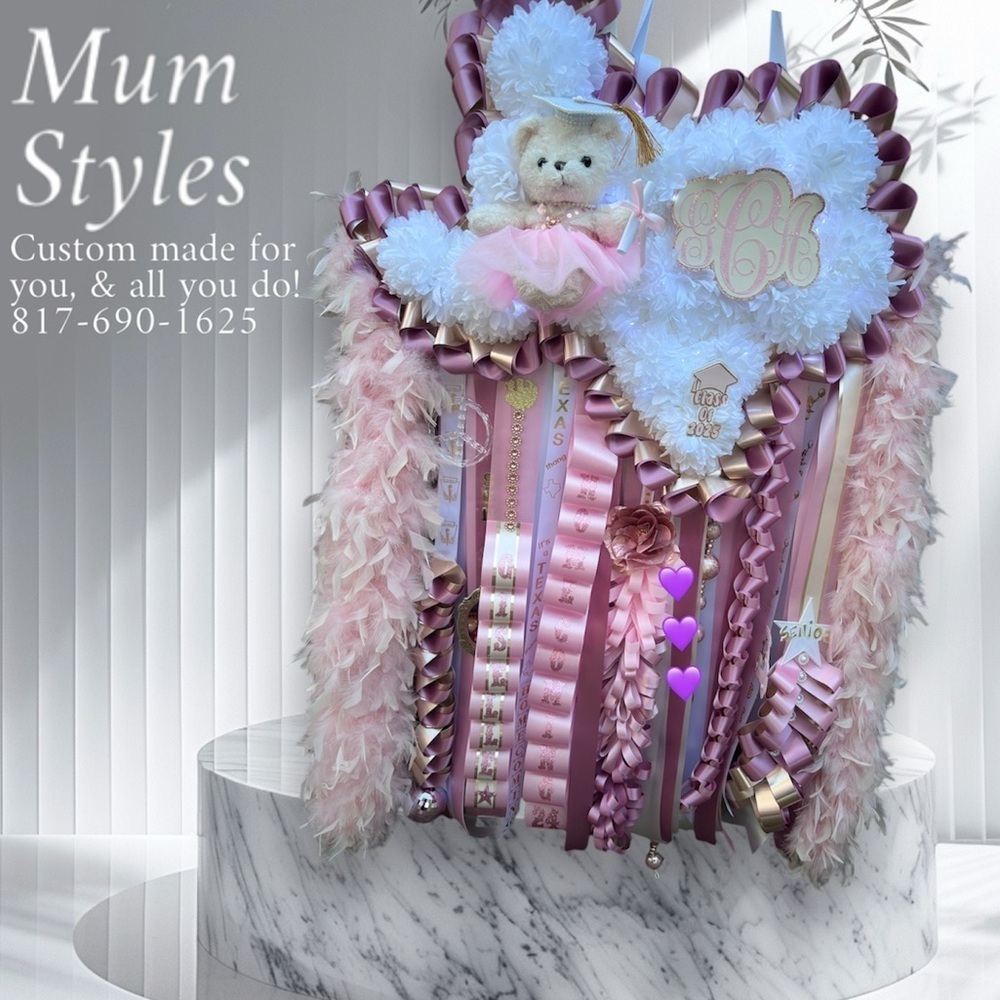 Homecoming Mum PINS Corsages for all occasions Custom Braids themed mums